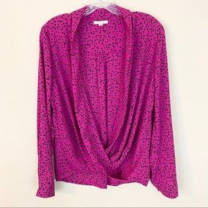 PLEIONE (Anthropologie) Plunge V Neck Blouse